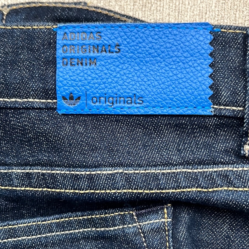 Adidas Originals Women’s Skinny Fit Dark Blue Denim Jeans - Picture 5 of 8